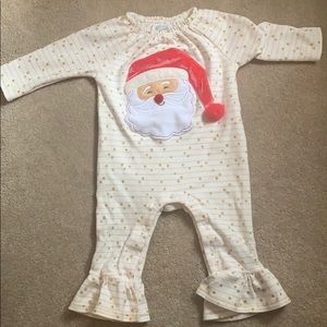 Mudpie Santa bodysuit 9-12mo